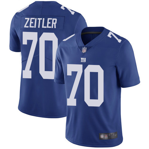Men New York Giants 70 Kevin Zeitler Royal Blue Team Color Vapor Untouchable Limited Player Football NFL Jersey